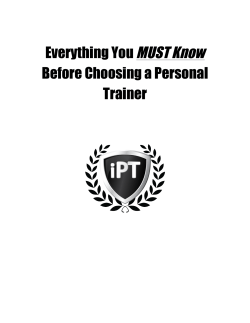 Everything You MUST Know Before Choosing a Personal Trainer