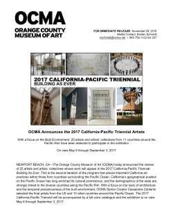 OCMA Announces the 2017 California