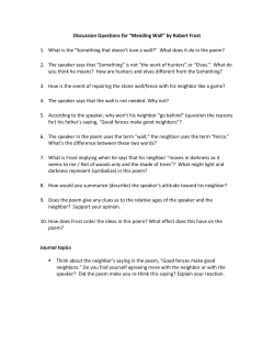 Discussion Questions for “Mending Wall” by Robert Frost