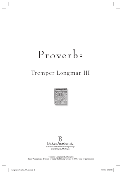 Proverbs - WTS Books