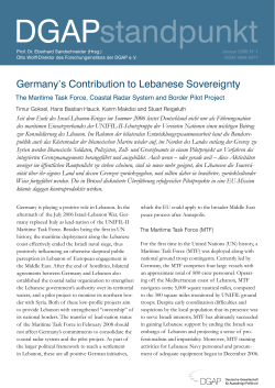 Germany`s Contribution to Lebanese Sovereignty