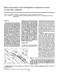 Rates and processes of soil development on Quaternary terraces in