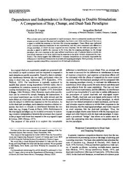 Dependence and Independence in Responding to Double Stimulation