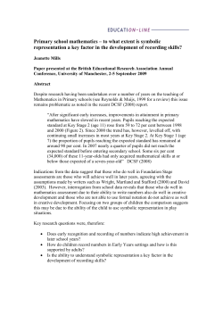 Primary school mathematics &ndash; to what extent is