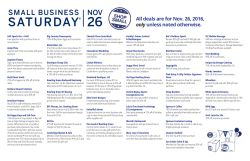 All deals are for Nov. 26, 2016, only unless noted otherwise.
