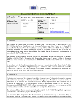 The Pericles 2020 programme - European Commission