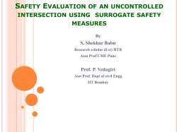 safety evaluation of an uncontrolled intersection using surrogate