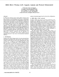 Ieee 802.11 Wireless LAN: Capacity Analysis And Protocol