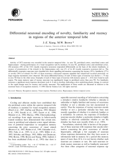 Differential neuronal encoding of novelty, familiarity and recency in