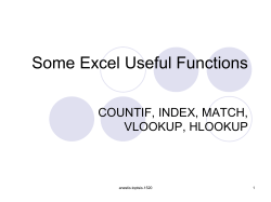Some Excel Useful Functions