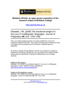 The emotional weight of I love you in multilinguals` languages