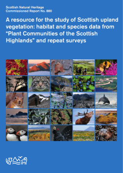 A resource for the study of Scottish upland vegetation