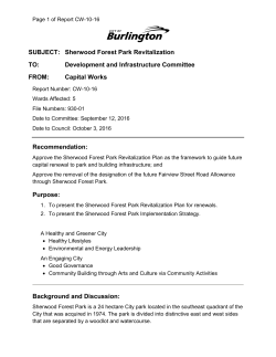 Sherwood Forest Park Revitalization TO