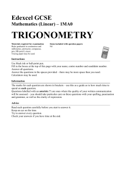 trigonometry - Maths Genie