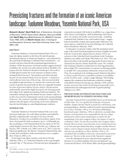 Preexisting fractures and the formation of an iconic American