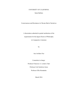 UNIVERSITY OF CALIFORNIA Santa Barbara Consciousness and