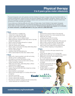 Information sheet on fine motor skill milestones for ages 3-6