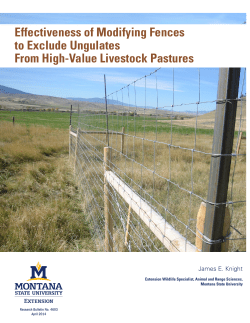 Effectiveness of Modifying Fences to Exclude Ungulates From High