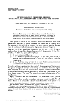 FINITE GROUPS IN WHICH THE DEGREES for all i / j. Then one of