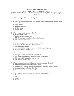 Use &ldquo;The Interlopers&rdquo; (Prentice Hall, p. 262)