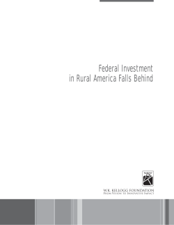 Federal Investment in Rural America Falls Behind