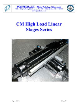 CM Series Stages Datasheet