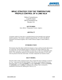 MRAC Strategy for the Temperature Profile Control of a Lime Kiln