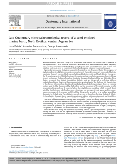 Late Quaternary micropalaeontological record of a semi