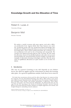 Knowledge Growth and the Allocation of Time