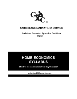 home economics syllabus