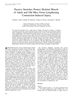 Passive Stretches Protect Skeletal Muscle of Adult and Old Mice