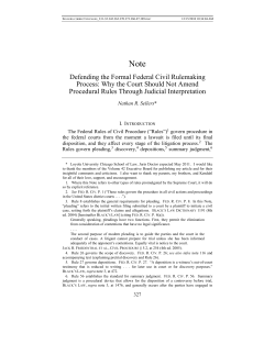 Defending the Formal Federal Civil Rulemaking Process