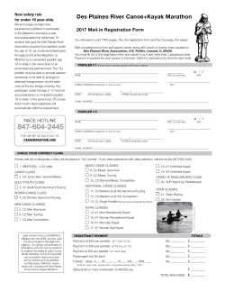 Mail-In Form - Des Plaines River Canoe Marathon