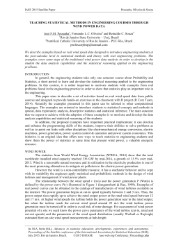 TEACHING STATISTICAL METHODS IN ENGINEERING COURSES