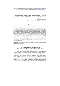 The Pedagogical Dimension of Indoctrination