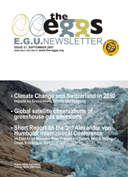 Global satellite observations of greenhouse gas emissions Climate