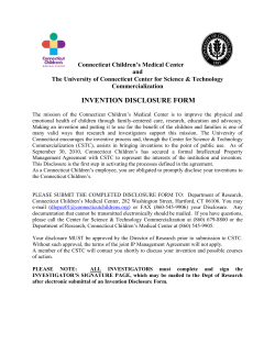 Disclosure Form for Intellectual Property Management