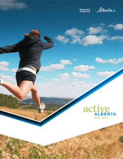 Active Alberta policy - Alberta Culture and Tourism