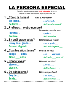 la persona especial