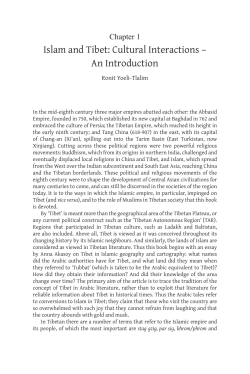 Islam and Tibet: cultural Interactions