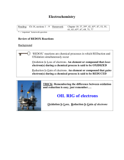 Electrochemistry