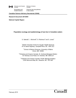 Population ecology and epidemiology of sea lice in Canadian waters