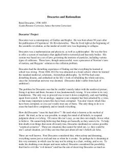 Descartes and Rationalism