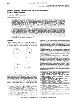 Synthesis, Structure, and Reactivity of the Nickel(I1) Complex of 7