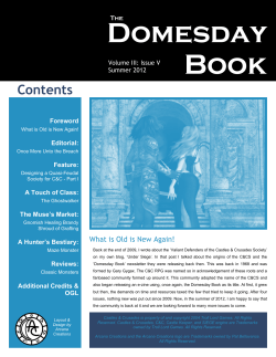 Domesday Book - Knights of the Crusade