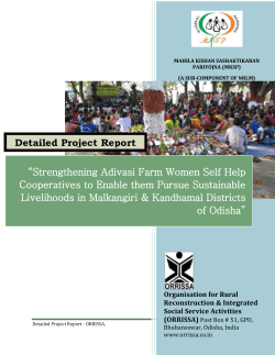 Strengthening Adivasi Farm Women Self Help