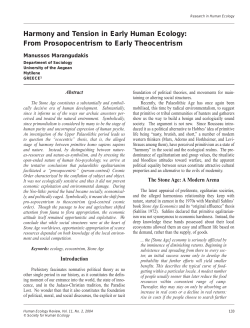 From Prosopocentrism to Early Theocentrism