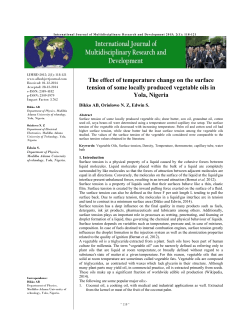 The effect of temperature change on the surface tension of some