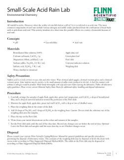 Small-Scale Acid Rain Lab