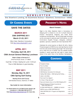 SAVE THE DATES - Connecticut Maritime Association